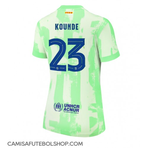 Camisa de time de futebol Barcelona Jules Kounde #23 Replicas 3º Equipamento Feminina 2024-25 Manga Curta